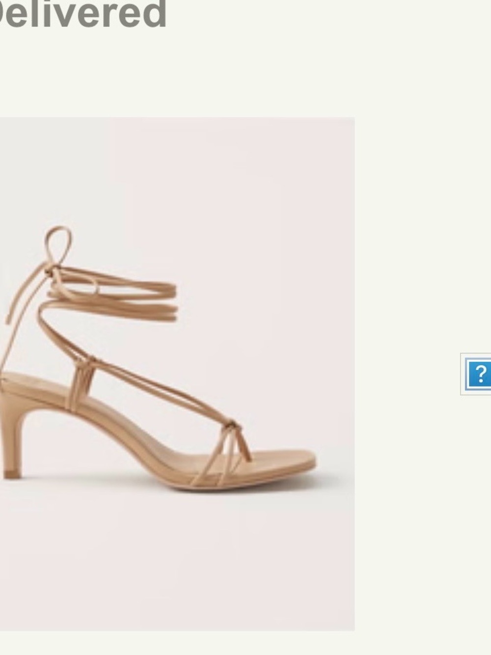 Tie-Ankle Strappy Sandal in tan